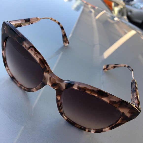 Derek Lam rose tortoise Lenon Sunglasses - Picture 2 of 5